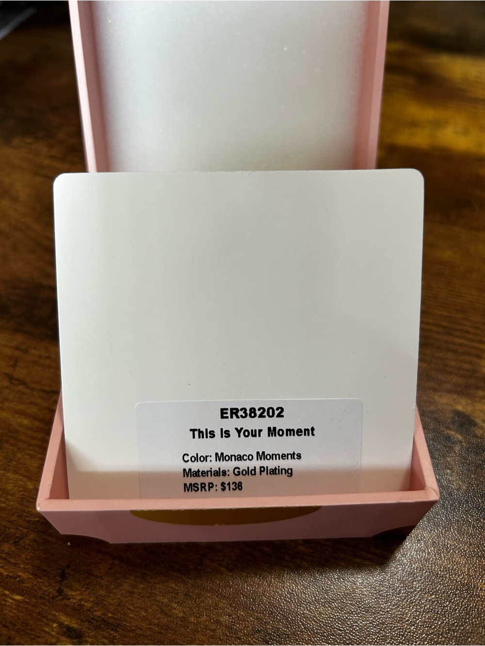 Bomb Party Summer Jewel Candy “This Is Your Moment” Gold Hoop Earrings - Picture 3 of 3